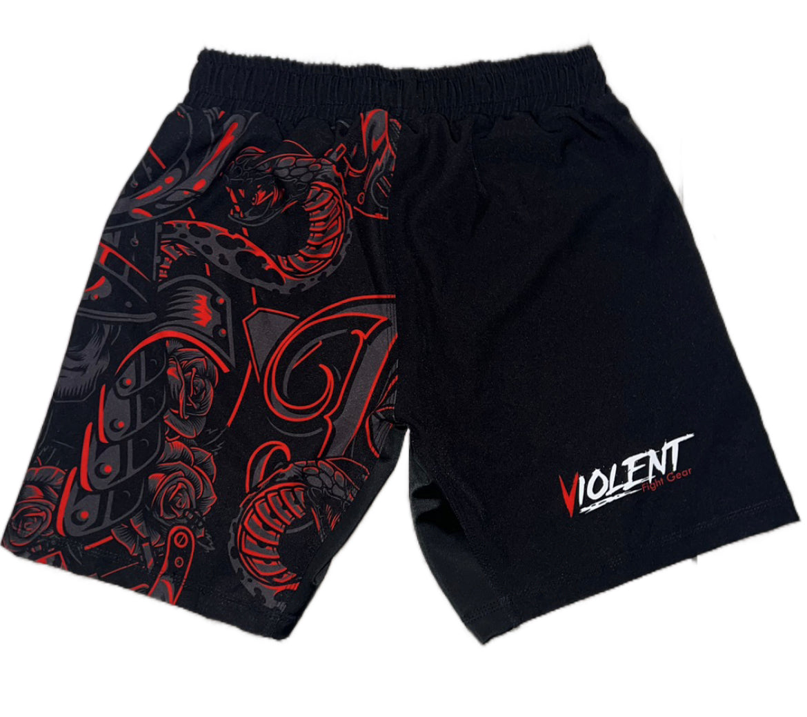 MMA shorts Black/Red