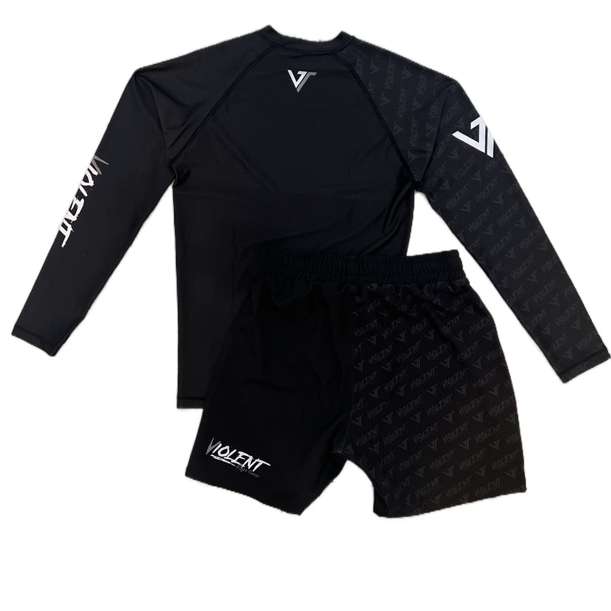 MMA set black/grey long sleeve