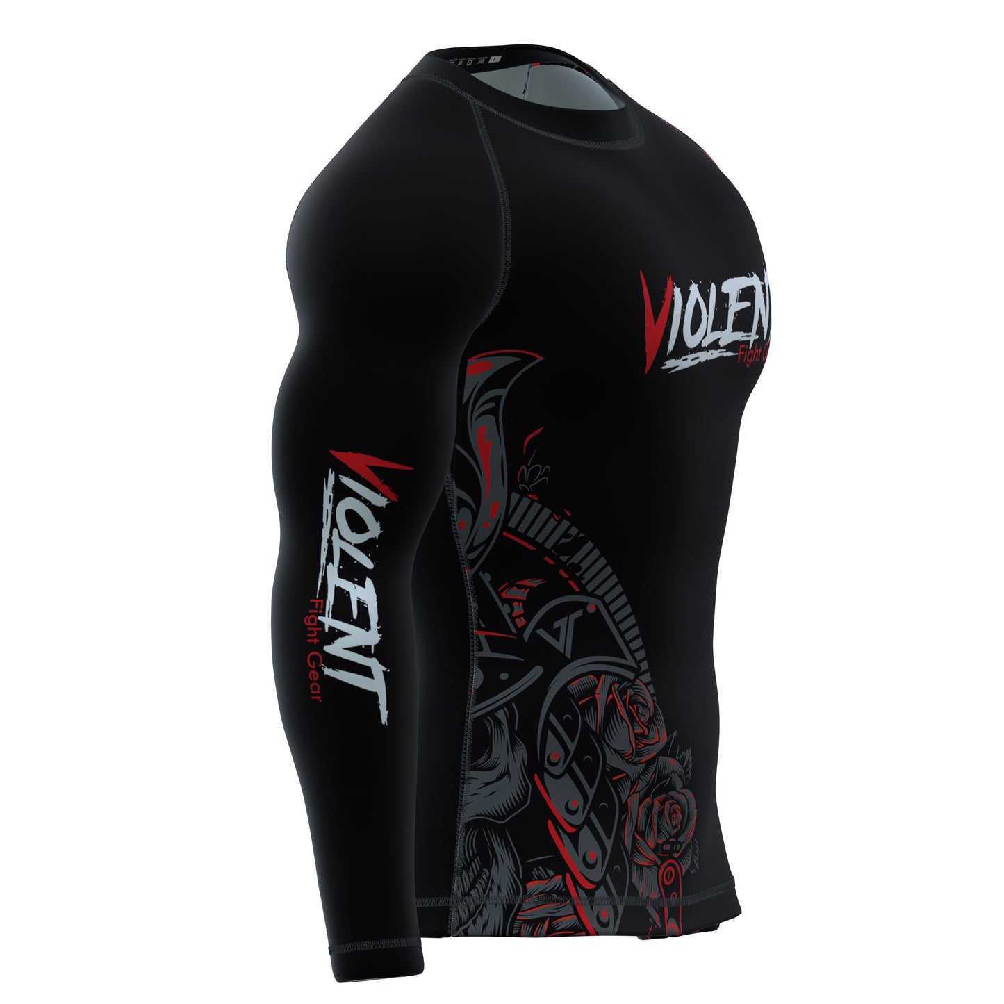 Rashguard long-sleeve black/red