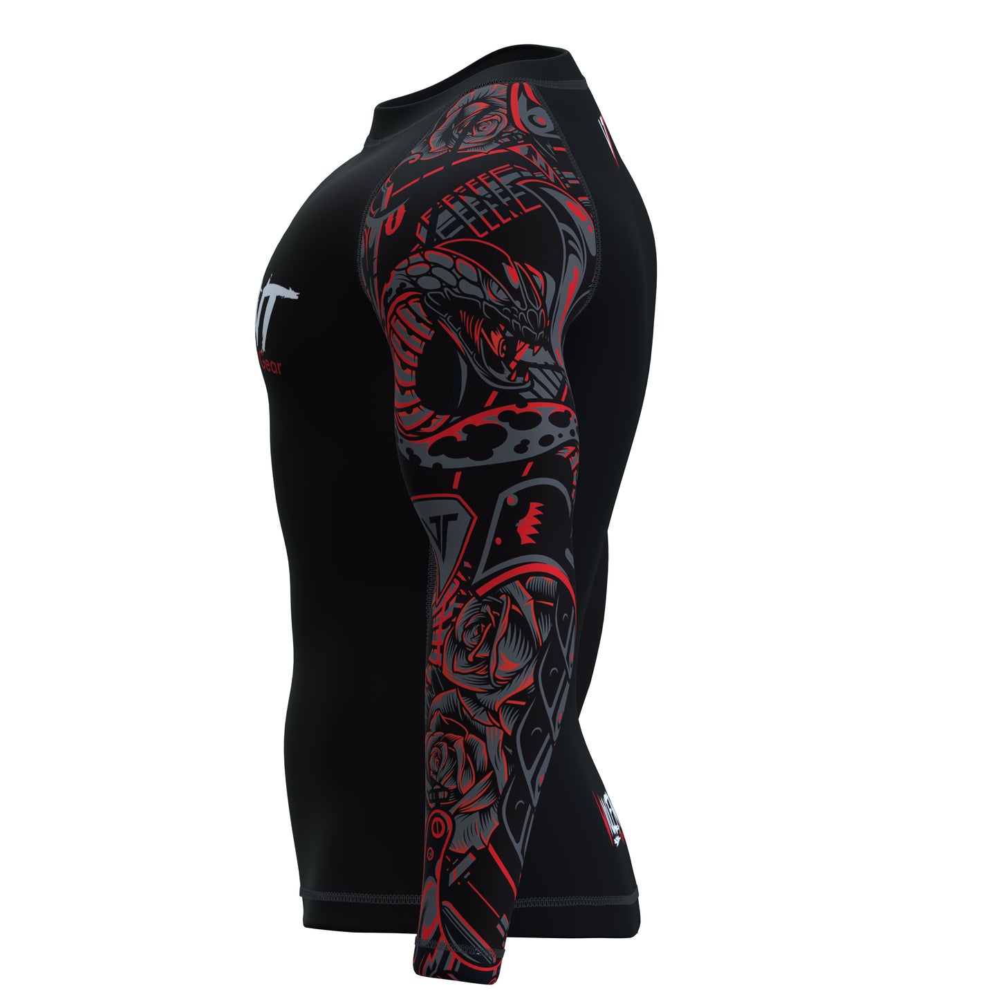 Rashguard long-sleeve black/red