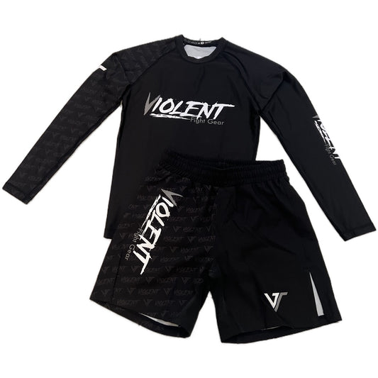 MMA set black/grey long sleeve