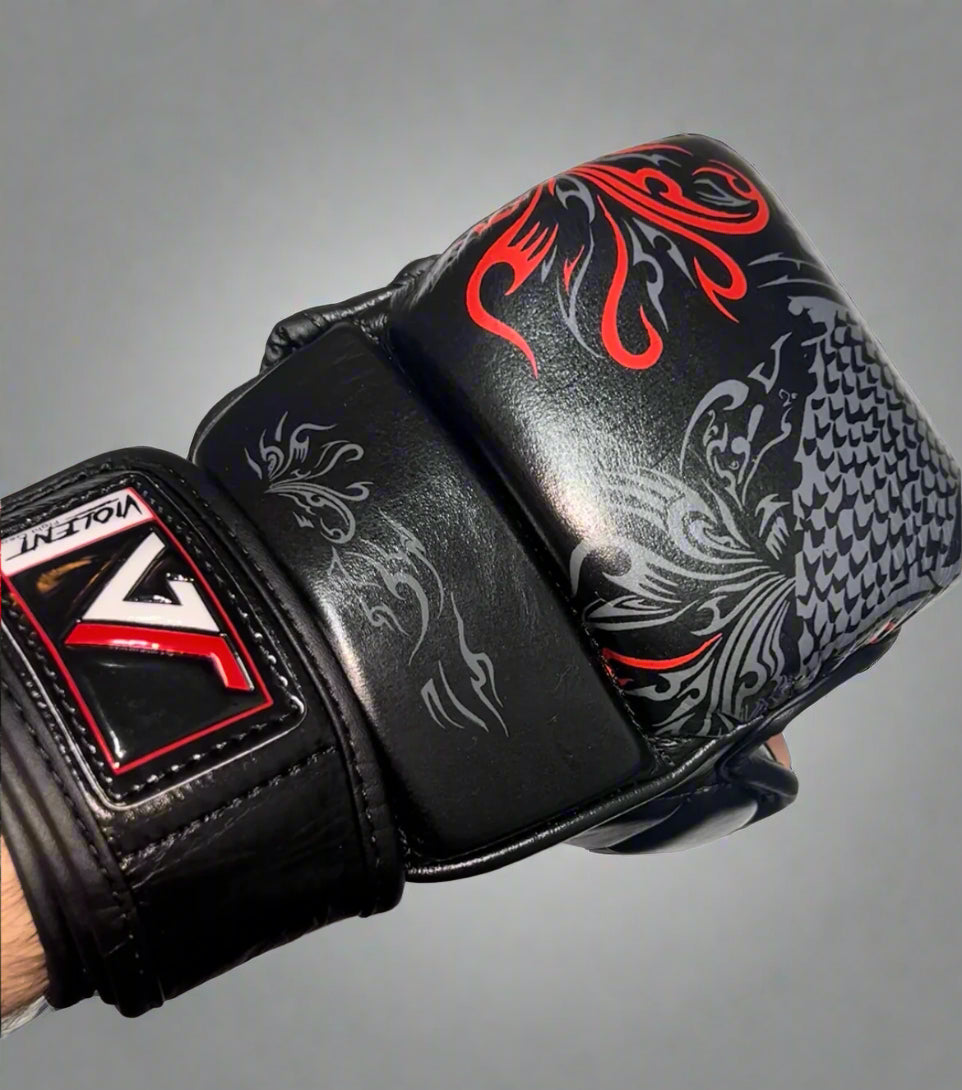 Violent MMA Gloves - Black/Red