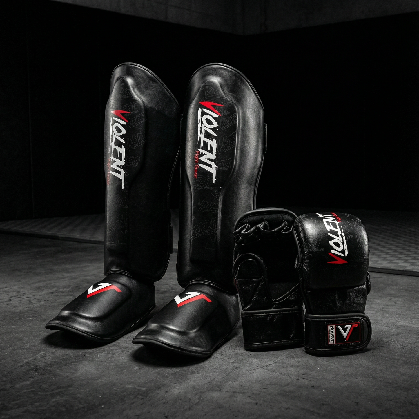 MMA Gloves & Shin Guard Set