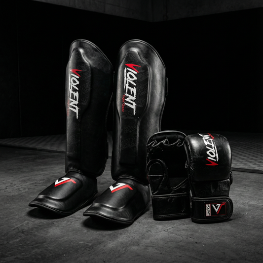 MMA Gloves & Shin Guard Set